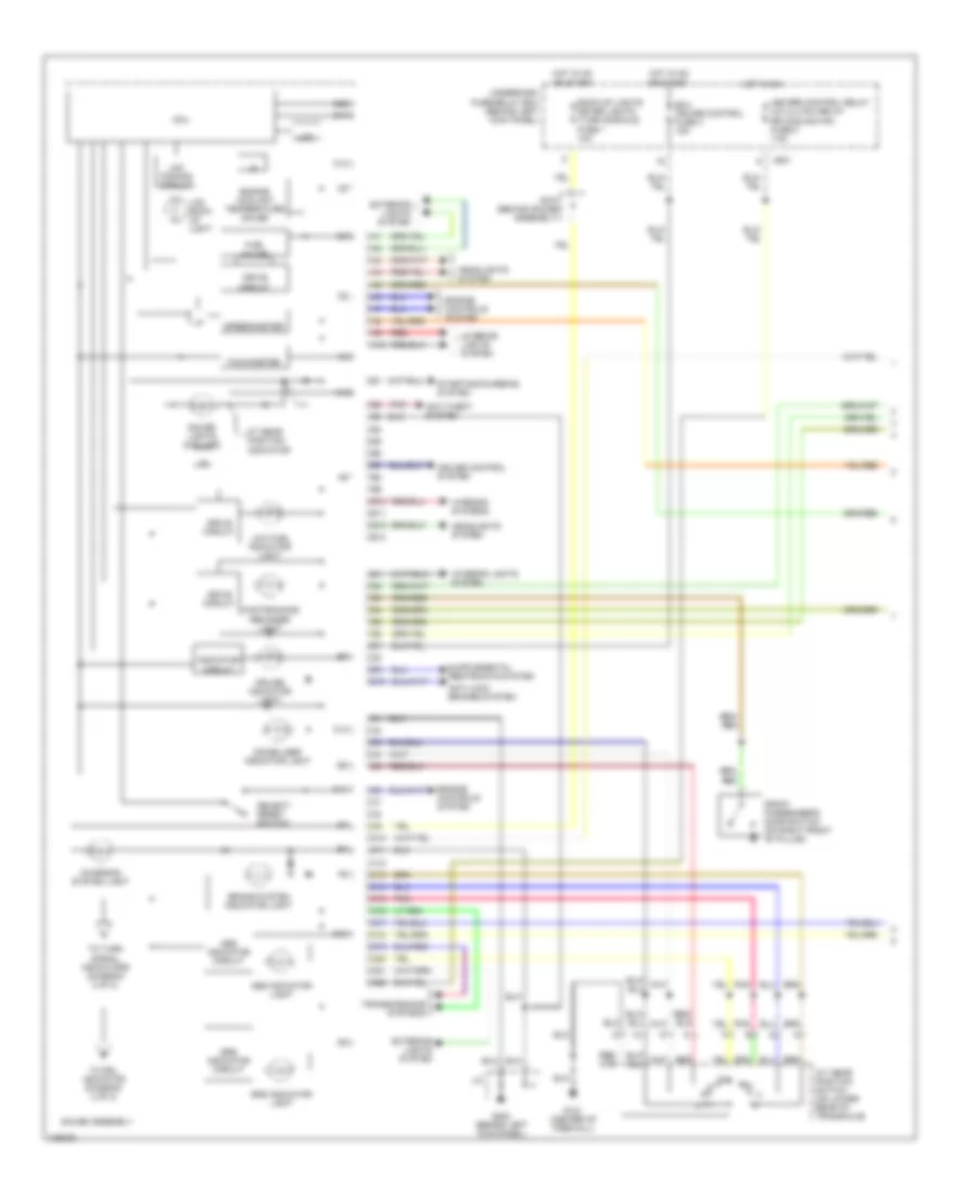 Instrument Cluster Wiring Diagram 1 of 2 for Honda Odyssey LX 1998