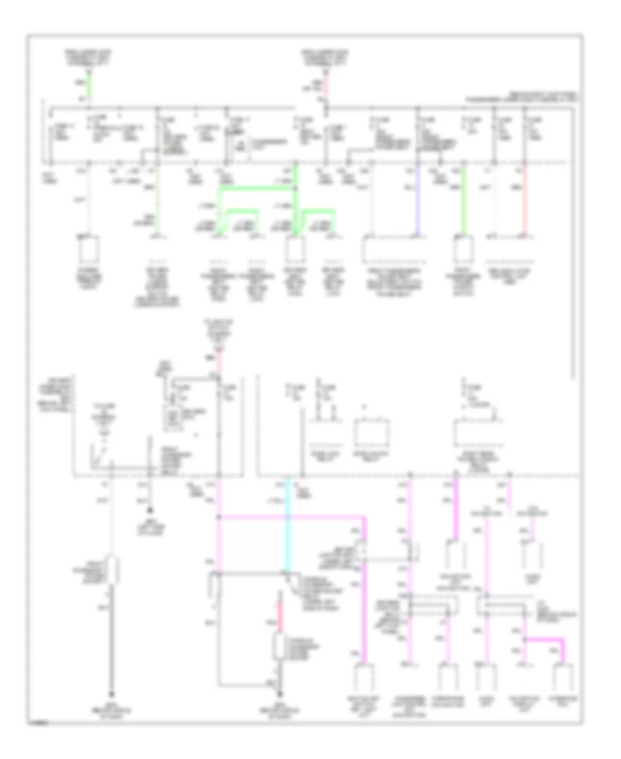 Power Distribution Wiring Diagram 2 of 7 for Honda Accord EX 2009
