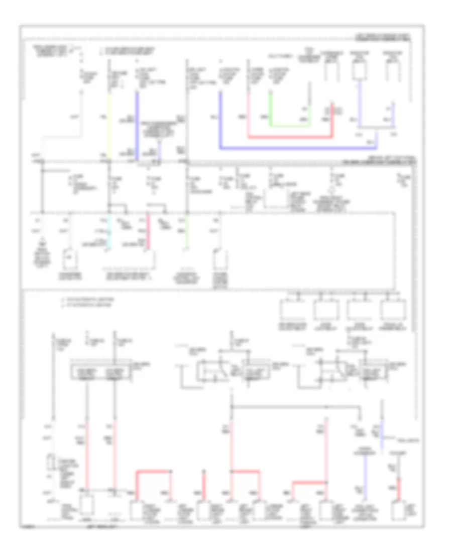 Power Distribution Wiring Diagram 4 of 7 for Honda Accord EX 2009