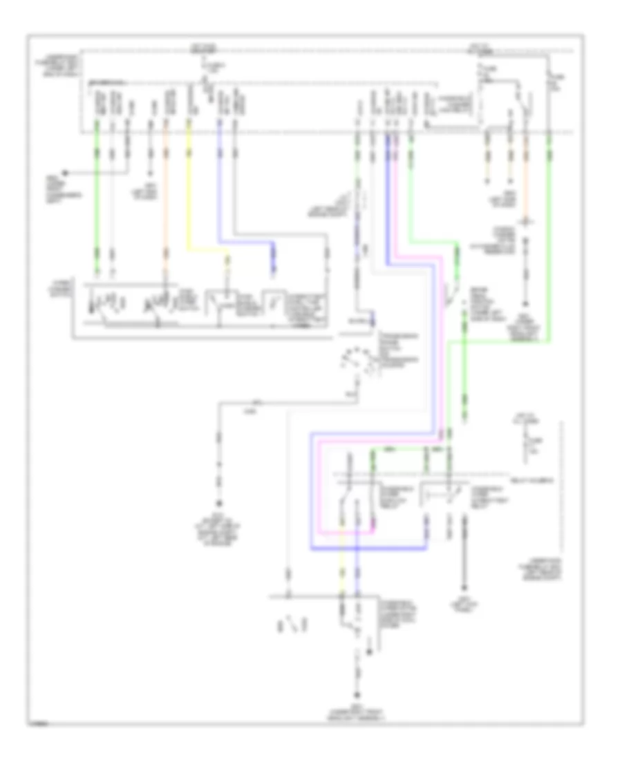 Электросхема стеклоочистителя, дворников и омывателя, Кроме Гибрида для Honda Civic Si 2012