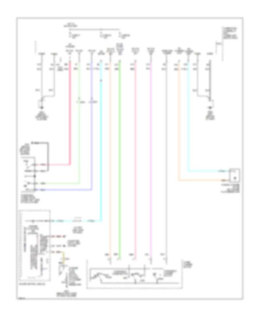 Front WiperWasher Wiring Diagram, Except Electric Vehicle for Honda Fit 2013