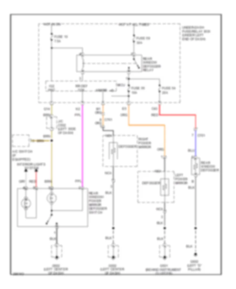 Defoggers Wiring Diagram, Except Electric Vehicle with Power Mirror Defogger for Honda Fit 2013