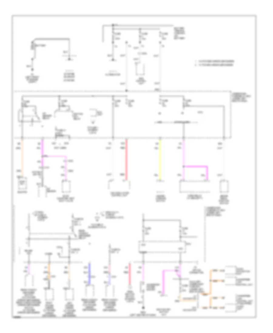 Power Distribution Wiring Diagram, Except Electric Vehicle (1 of 5) for Honda Fit 2013