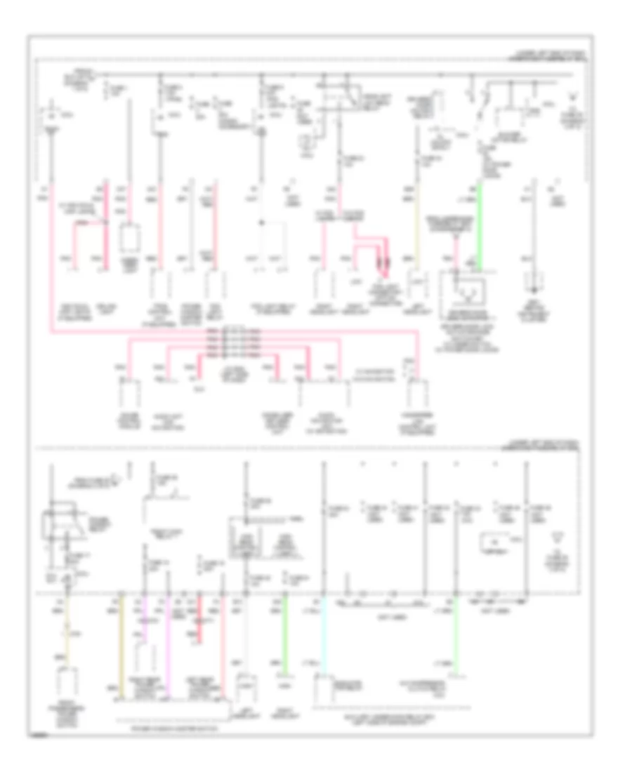 Power Distribution Wiring Diagram, Except Electric Vehicle (2 of 5) for Honda Fit 2013