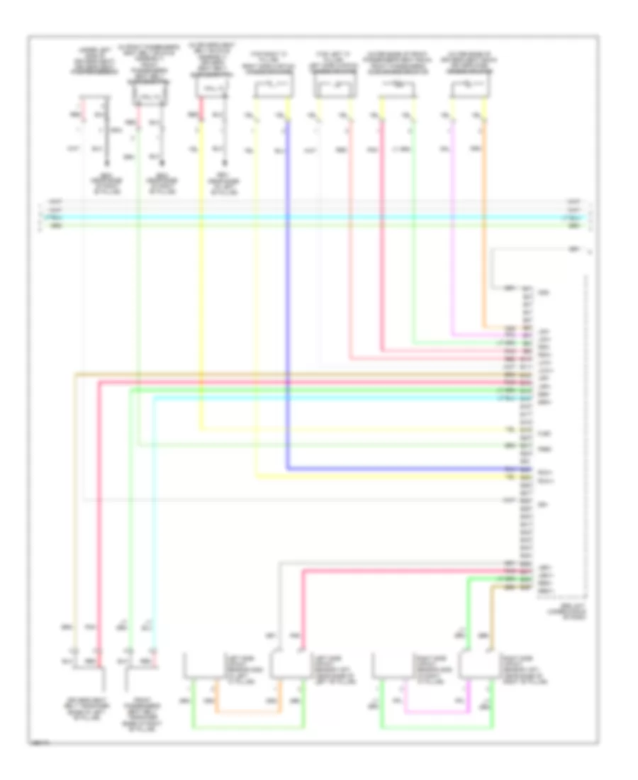 Supplemental Restraints Wiring Diagram, Except Electric Vehicle (2 of 3) for Honda Fit 2013