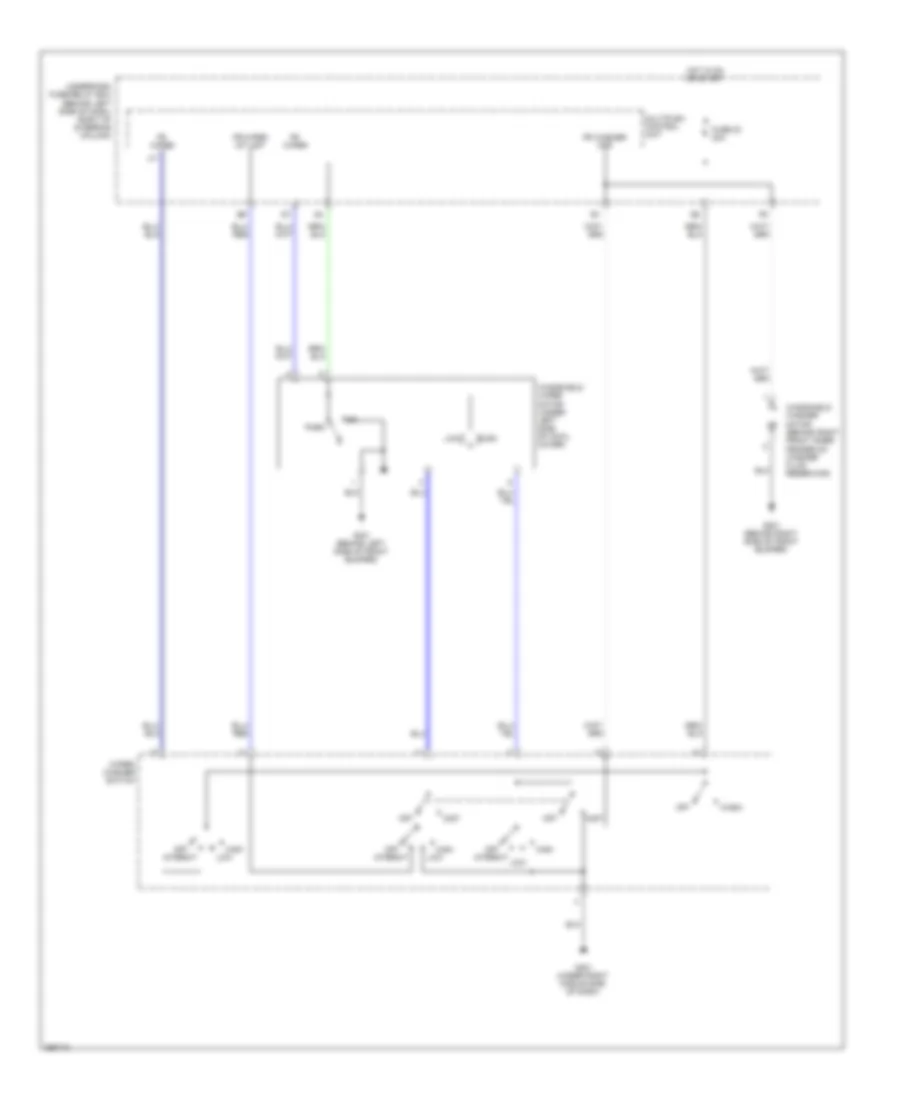 Электросхема передних стеклоочистителей дворников и омывателя лобового стекла для Honda Element SC 2007