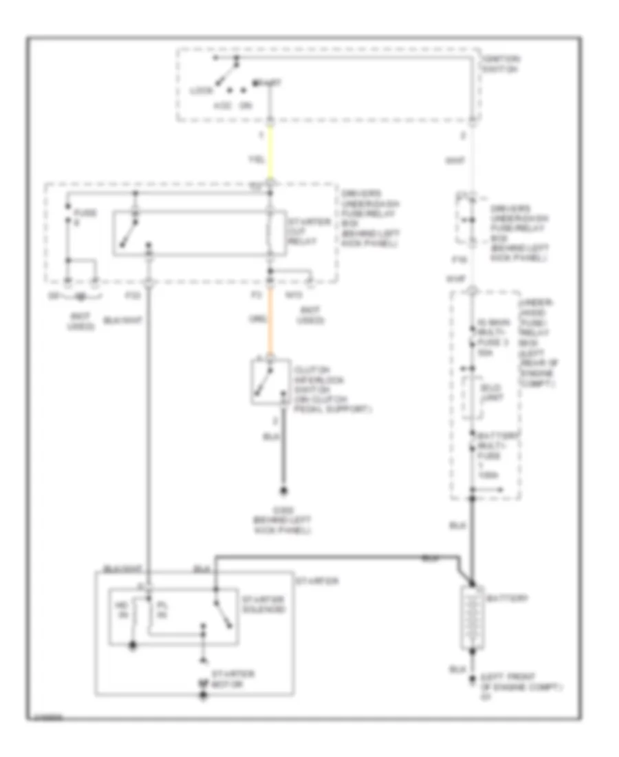 2.4L, Starting Wiring Diagram, MT for Honda Accord LX 2009