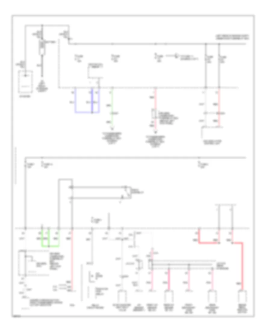 Power Distribution Wiring Diagram 1 of 7 for Honda Crosstour EX 2012