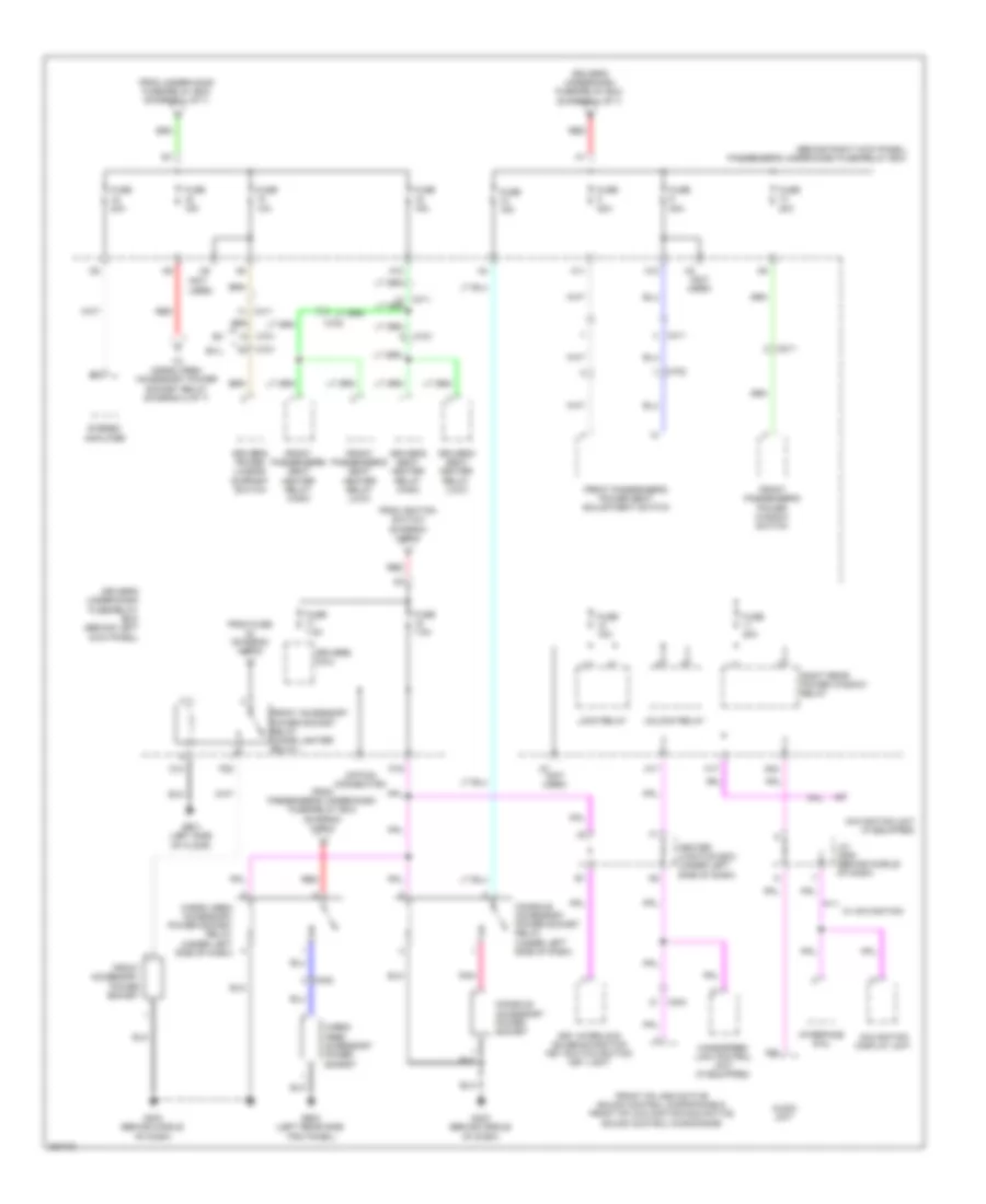 Power Distribution Wiring Diagram 2 of 7 for Honda Crosstour EX 2012