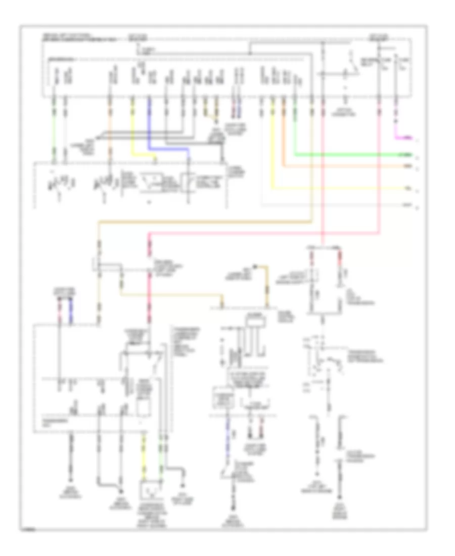 Электросхема передних стеклоочистителей дворников и омывателя лобового стекла (1 из 2) для Honda Crosstour EX 2012