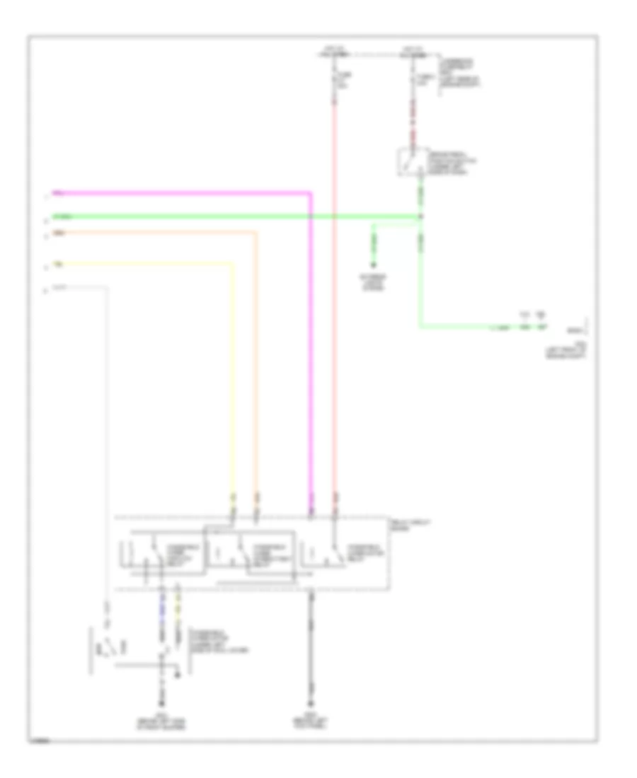 Электросхема передних стеклоочистителей дворников и омывателя лобового стекла (2 из 2) для Honda Crosstour EX 2012