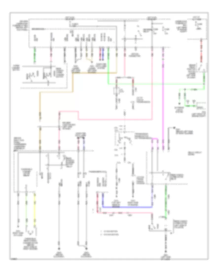 Электросхема заднего стеклоочистителя дворника и омывателя для Honda Crosstour EX 2012