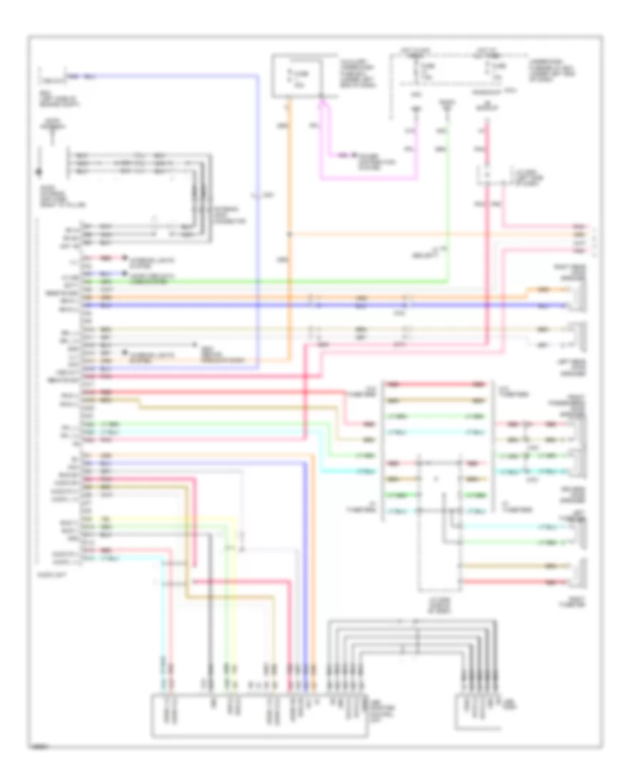 Radio Wiring Diagram, without Navigation (1 of 2) for Honda Fit EV 2013