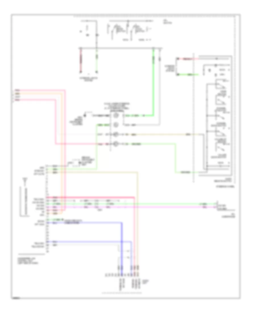 Radio Wiring Diagram, without Navigation (2 of 2) for Honda Fit EV 2013