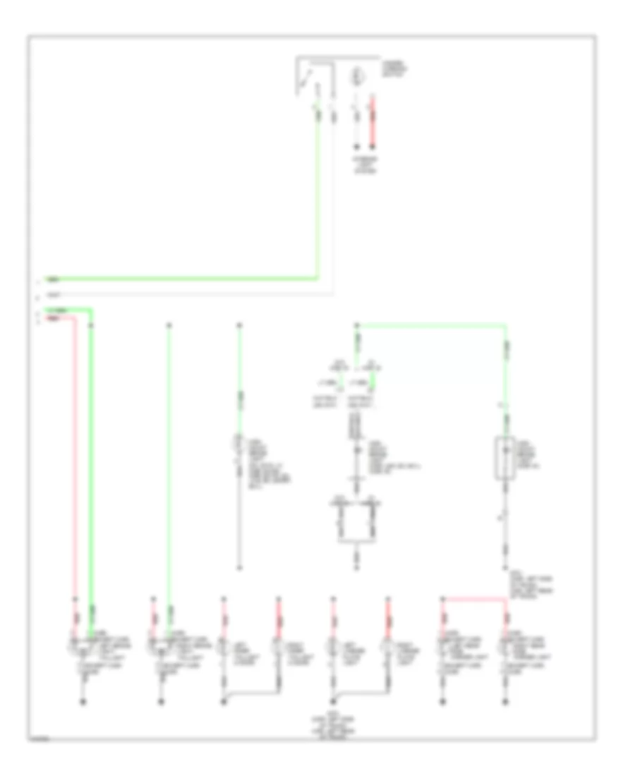 Exterior Lamps Wiring Diagram, Except Hybrid (2 of 2) for Honda Civic DX 2009
