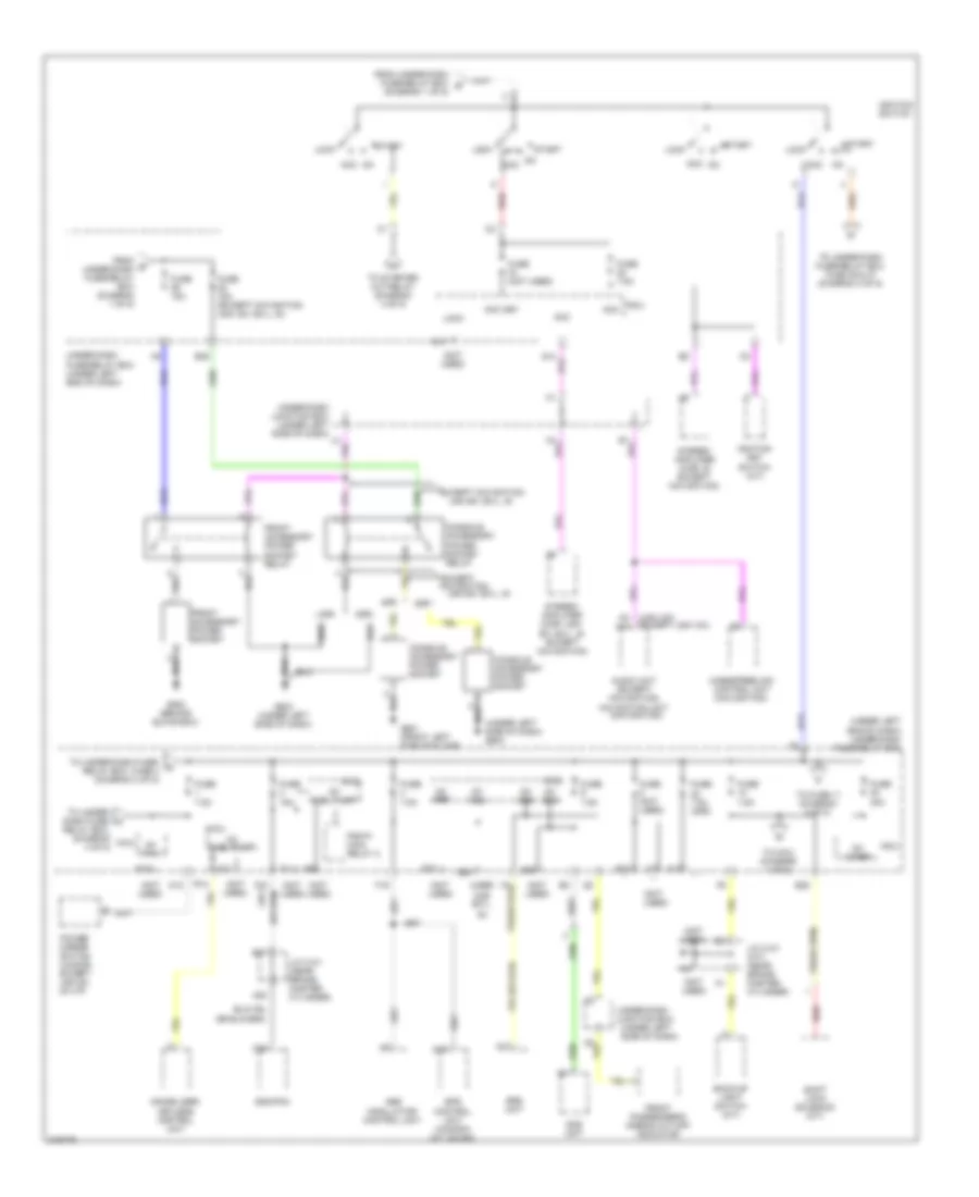 Power Distribution Wiring Diagram, DX Models (2 of 5) for Honda Civic DX 2009