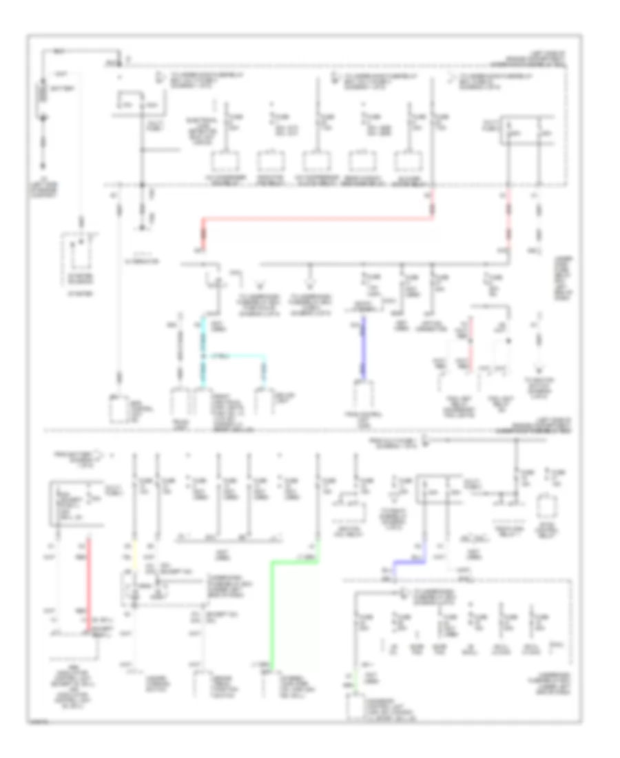 Power Distribution Wiring Diagram, Except DX Models (1 of 5) for Honda Civic DX 2009