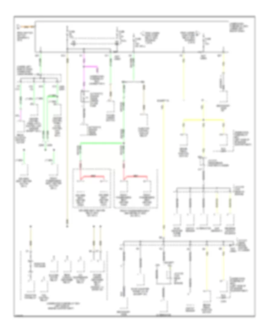 Power Distribution Wiring Diagram, Except DX Models (3 of 5) for Honda Civic DX 2009