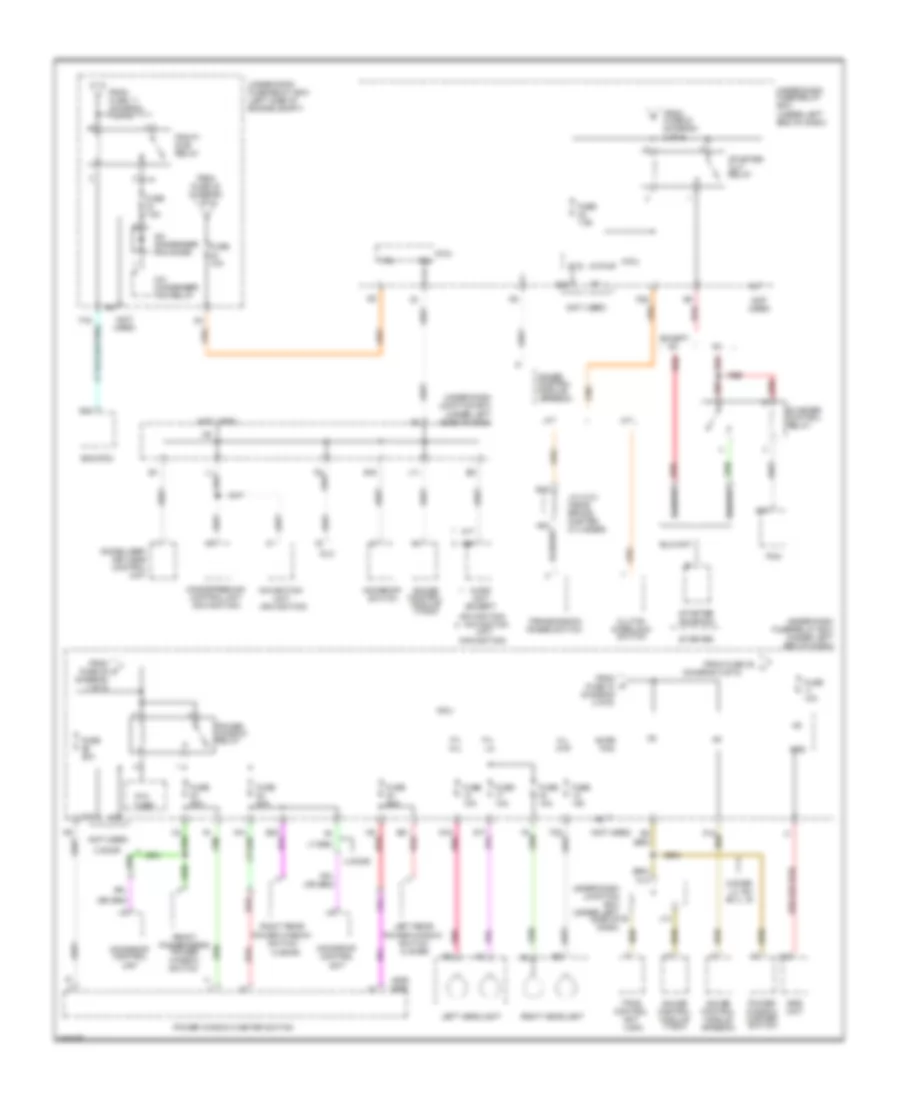 Power Distribution Wiring Diagram, Except DX Models (4 of 5) for Honda Civic DX 2009