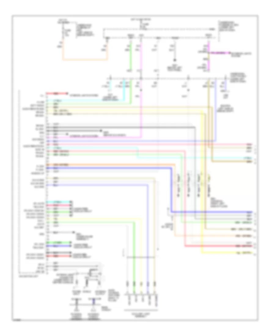 Radio Wiring Diagram, Si; 2 Door EX, EX-L with Navigation (1 of 3) for Honda Civic DX 2009