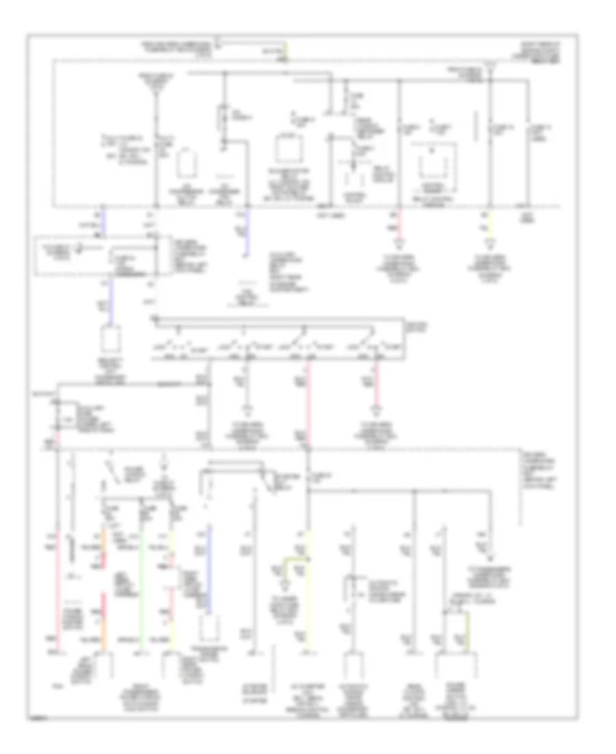 Power Distribution Wiring Diagram (2 of 8) for Honda Odyssey Touring 2010