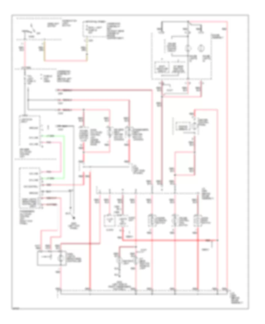 Instrument Illumination Wiring Diagram for Honda Prelude Type SH 1998