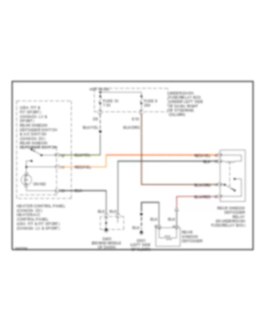 Defoggers Wiring Diagram for Honda Fit Sport 2007