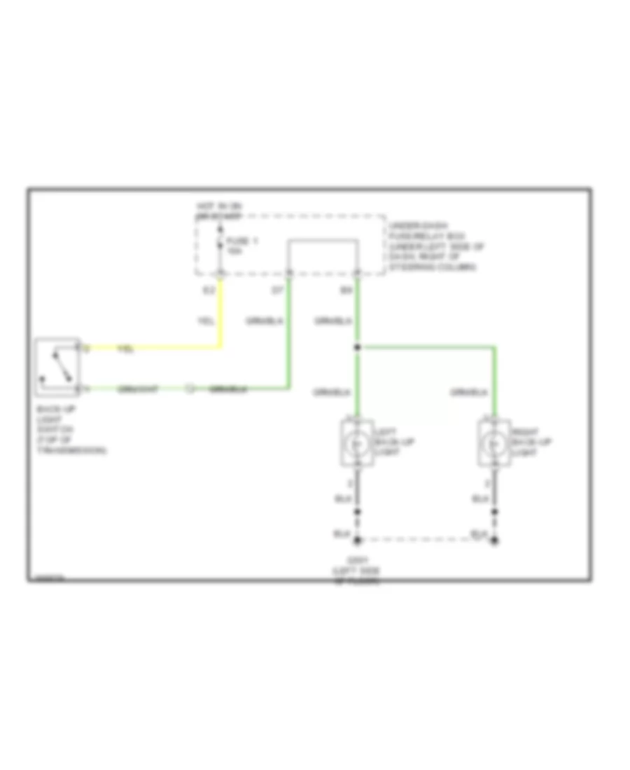 Back up Lamps Wiring Diagram M T for Honda Fit Sport 2007