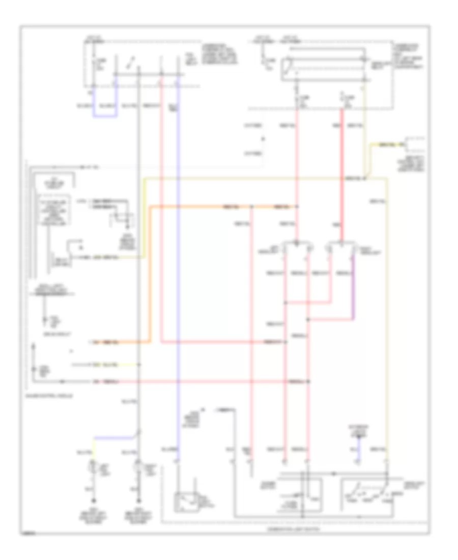 Headlights Wiring Diagram, Fit Sport without DRL for Honda Fit Sport 2007