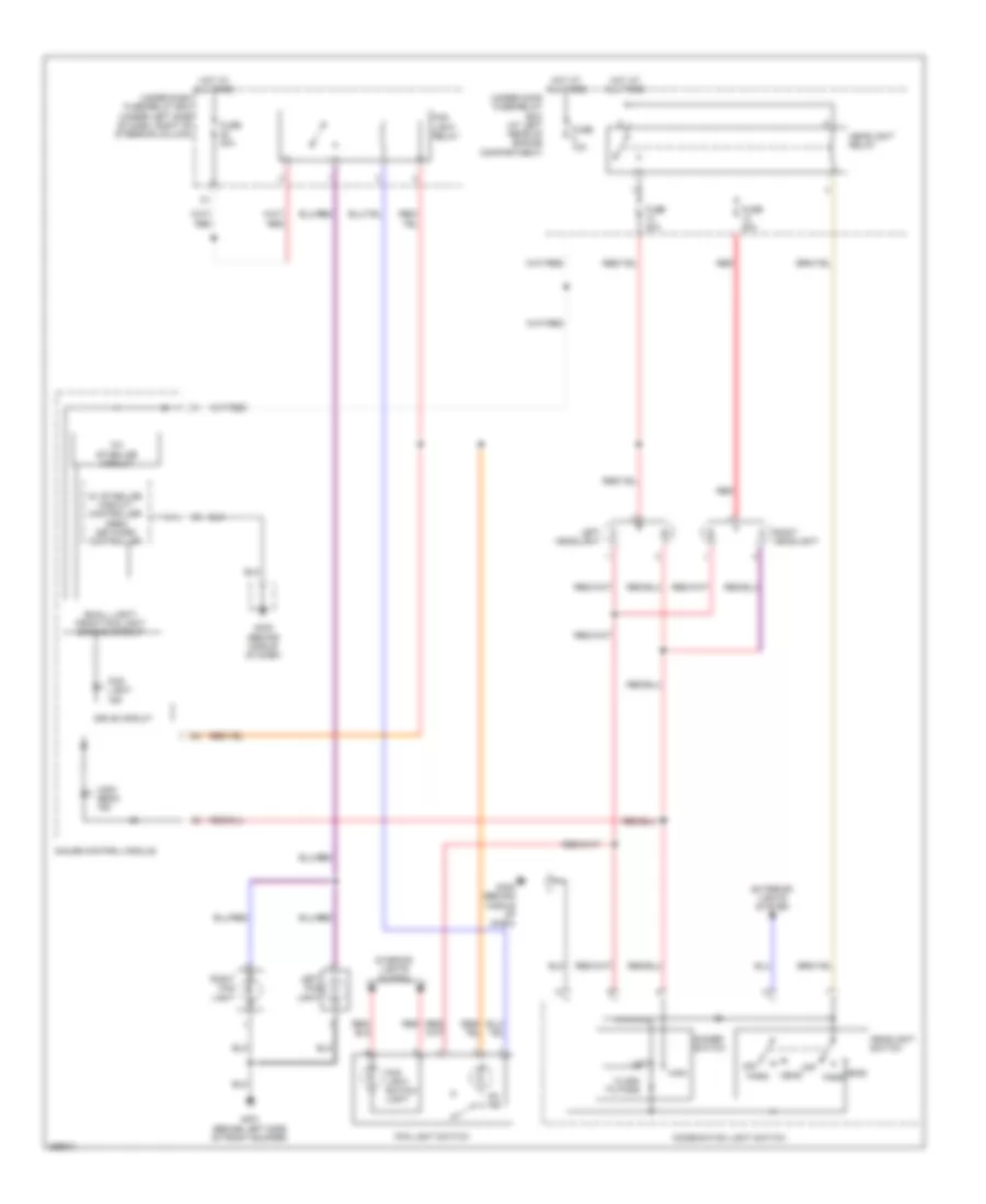 Headlights Wiring Diagram, Fit without DRL for Honda Fit Sport 2007