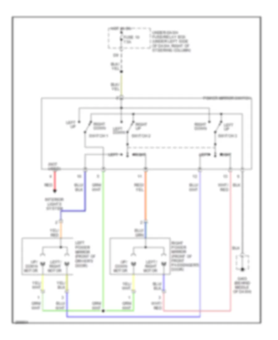 Power Mirrors Wiring Diagram for Honda Fit Sport 2007