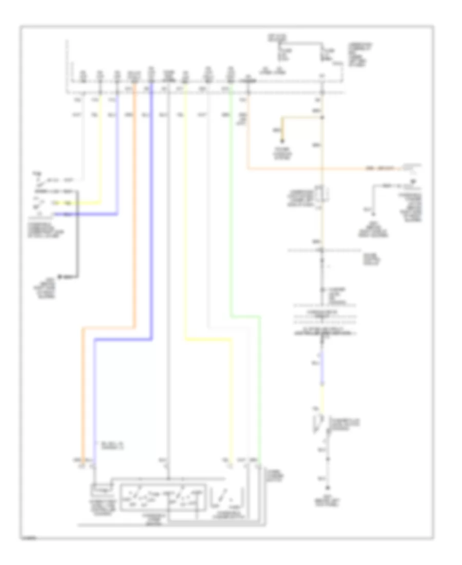 Электросхема передних стеклоочистителей дворников и омывателя лобового стекла, Кроме Гибрида для Honda Civic EX 2009