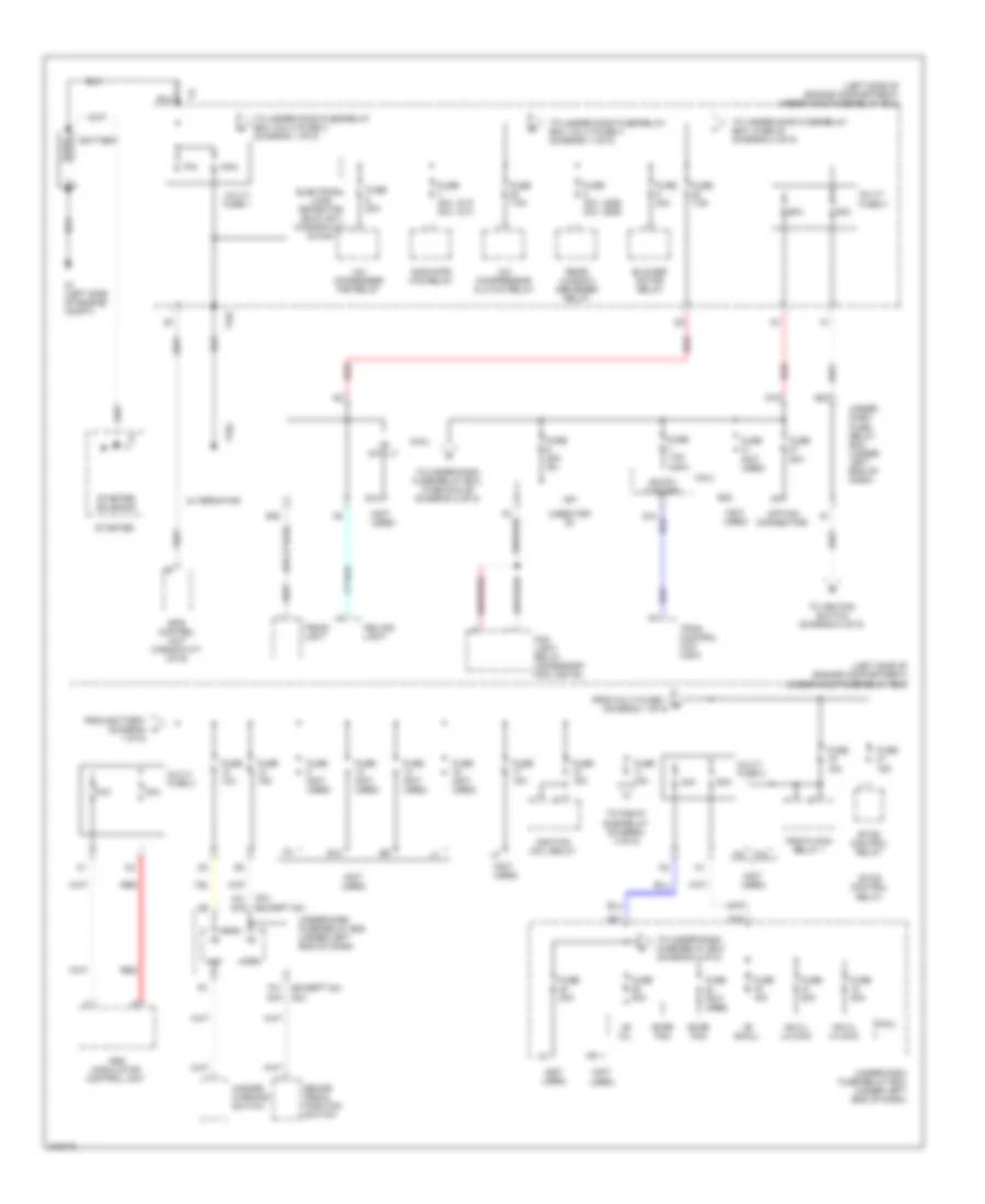 Power Distribution Wiring Diagram DX Models 1 of 5 for Honda Civic EX 2009