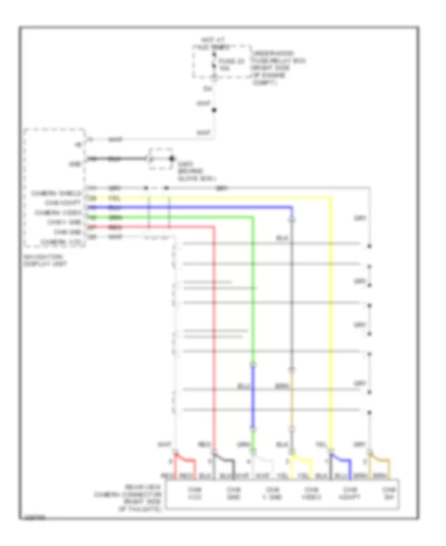 Rear Camera Wiring Diagram for Honda Pilot EX 2010