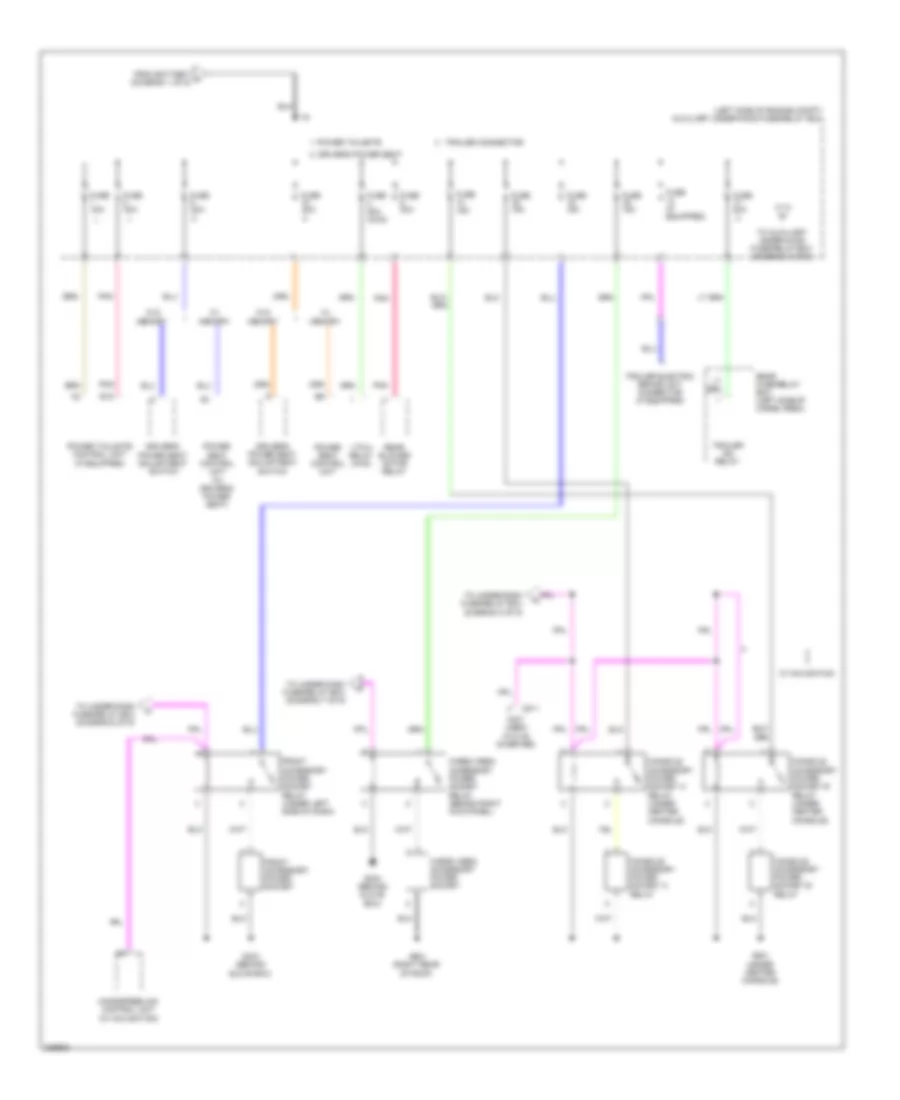 Power Distribution Wiring Diagram 2 of 9 for Honda Pilot EX 2010