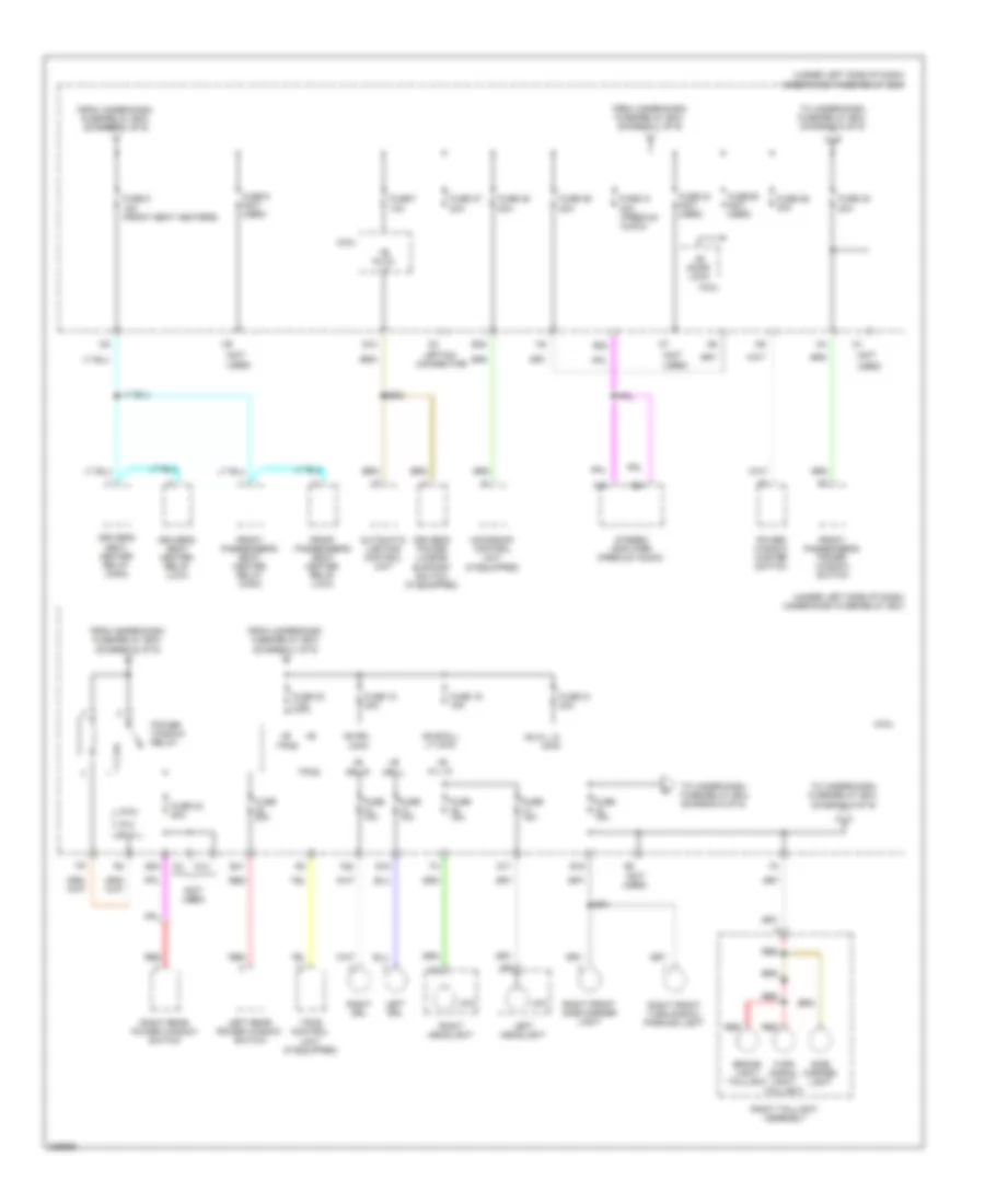 Power Distribution Wiring Diagram 5 of 9 for Honda Pilot EX 2010