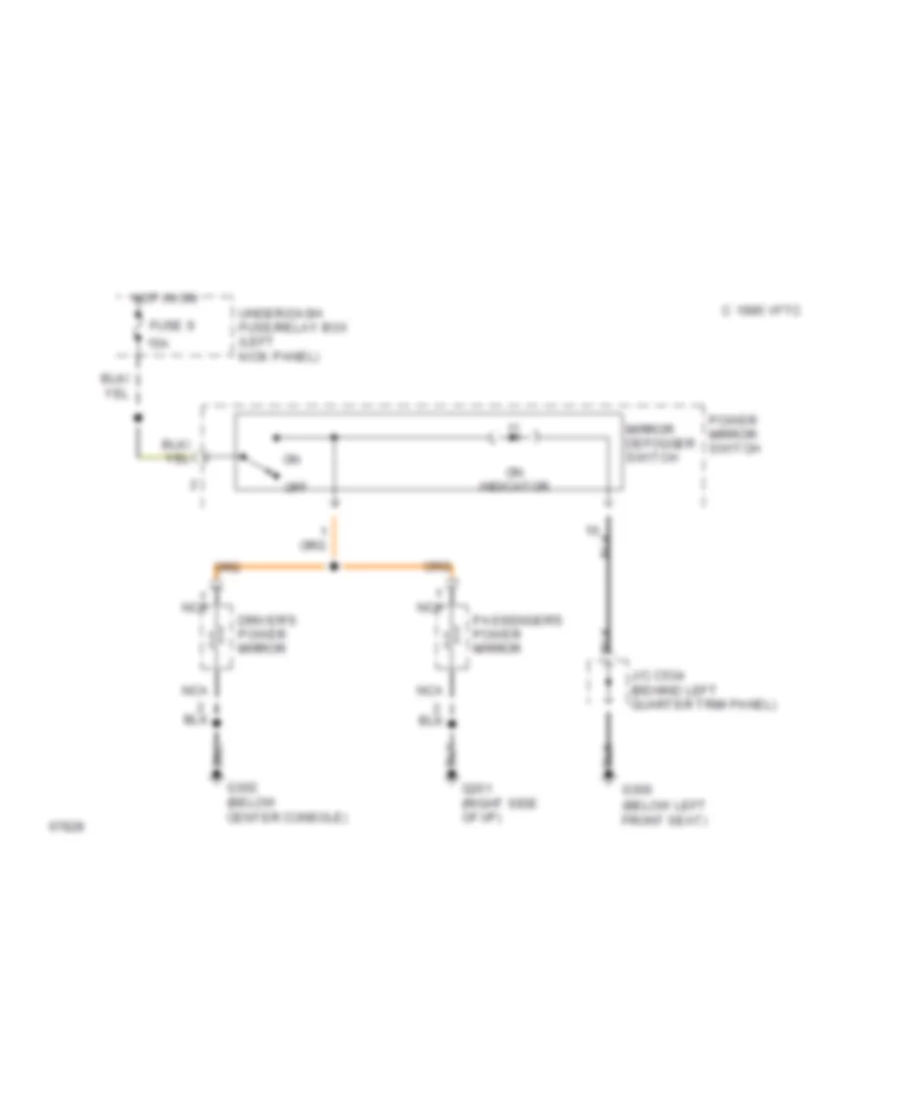 Heated Mirrors Wiring Diagram for Honda Prelude S 1994