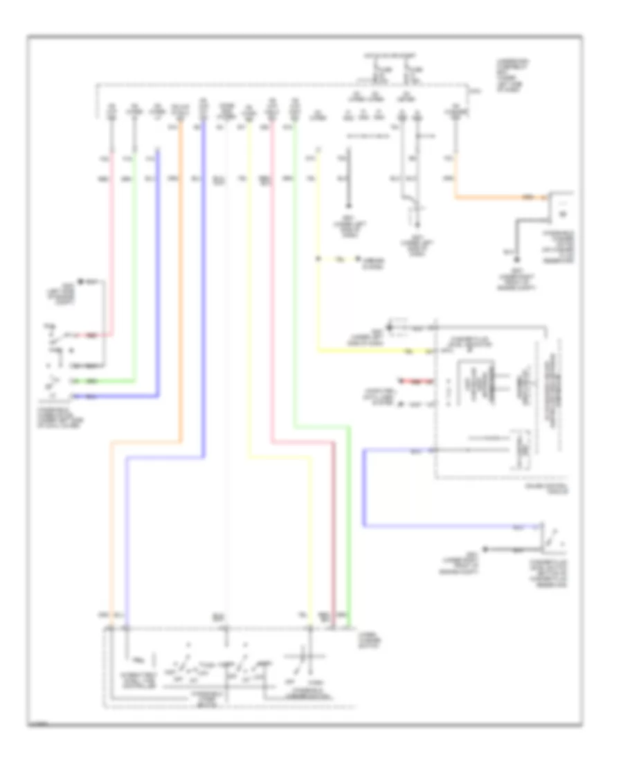 Электросхема передних стеклоочистителей дворников и омывателя лобового стекла для Honda Pilot LX 2010