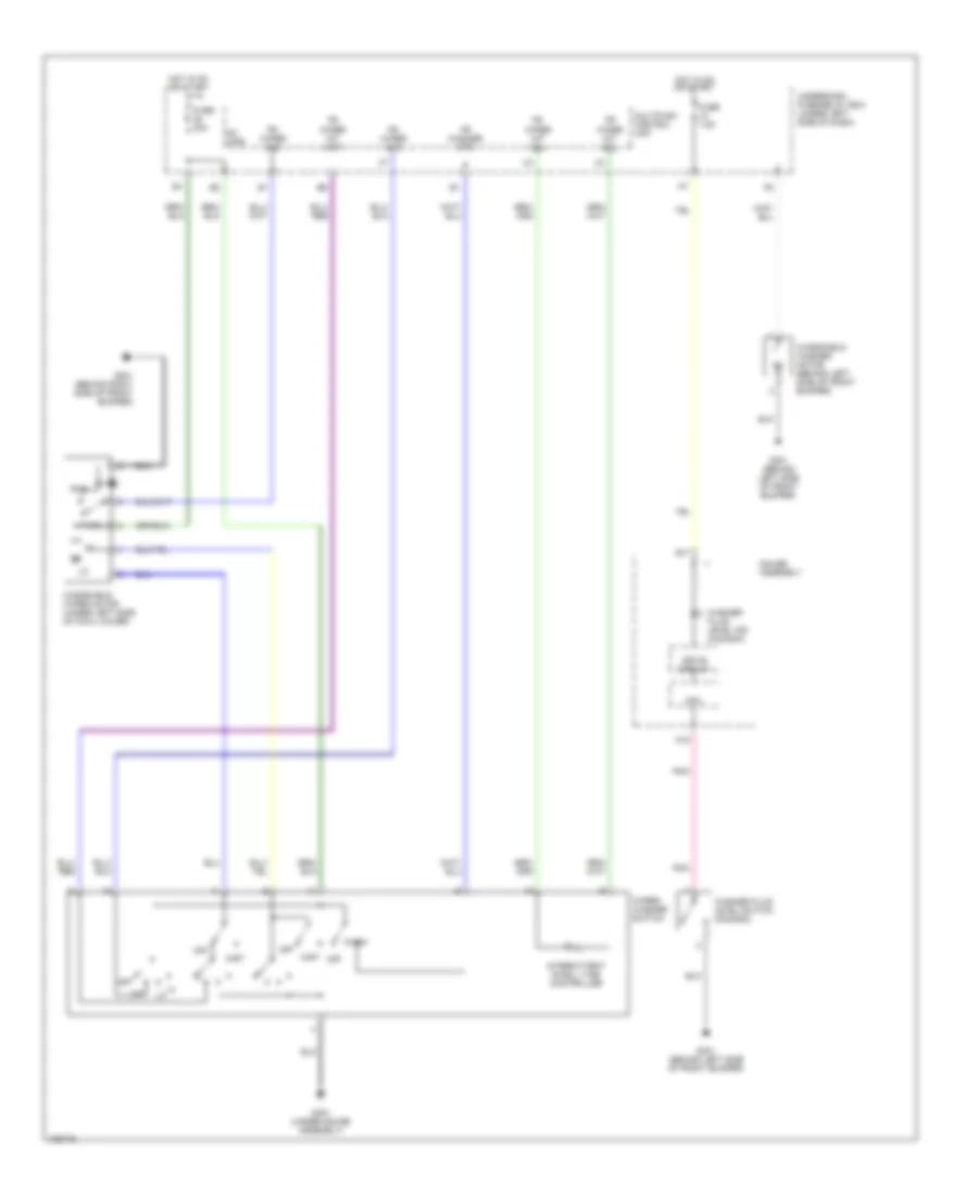 Электросхема передних стеклоочистителей дворников и омывателя лобового стекла, Гибрид для Honda Civic LX 2004