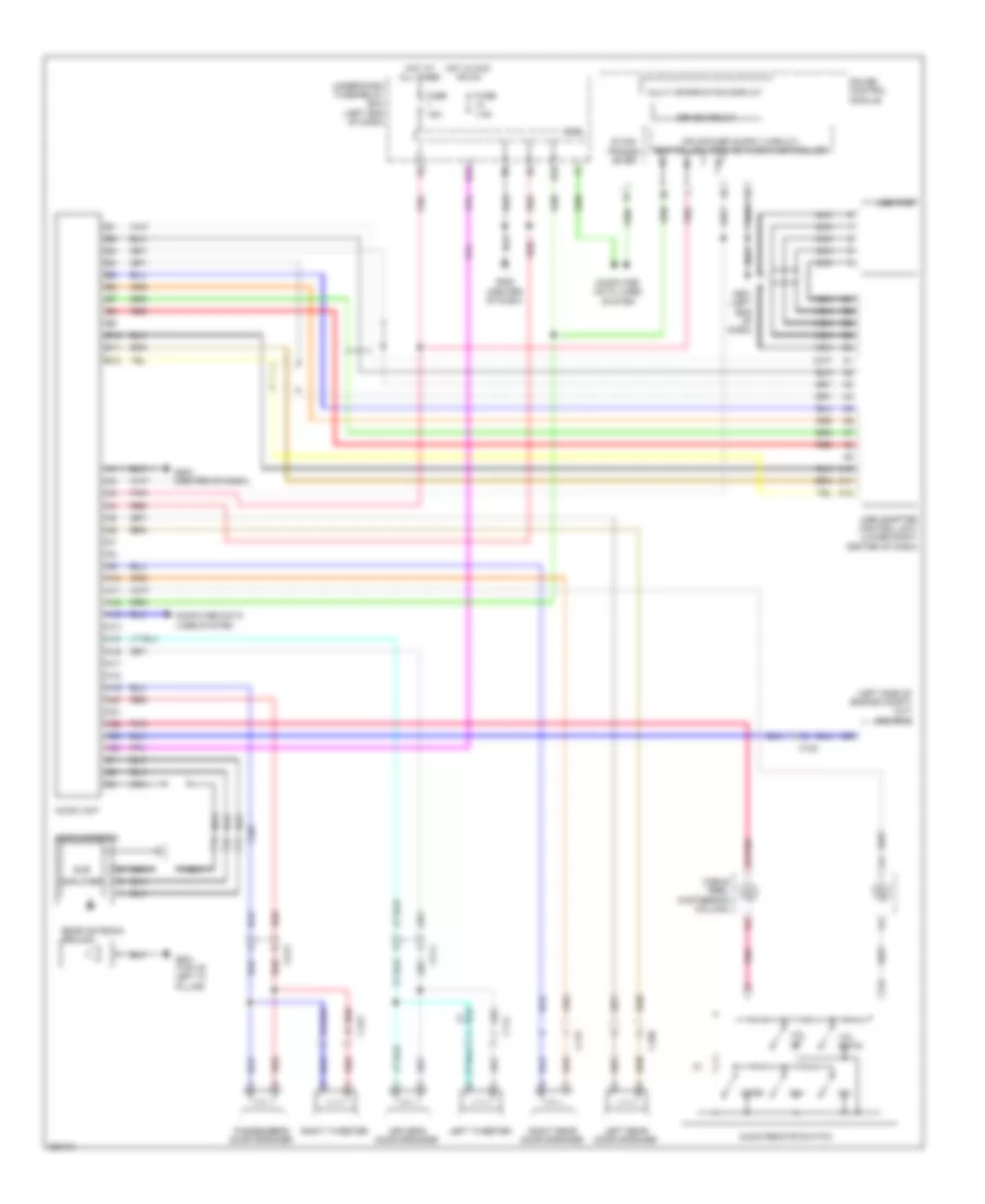 Radio Wiring Diagram, USA Except EX without Navigation for Honda CR-Z 2012