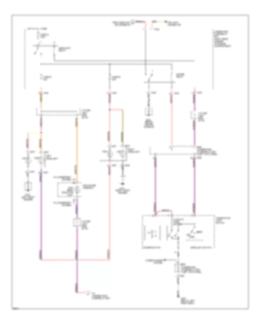 Headlamps Wiring Diagram, without DRL for Honda Prelude S 1994