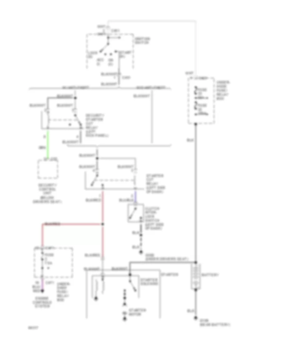 Starting Wiring Diagram, MT for Honda Prelude S 1994