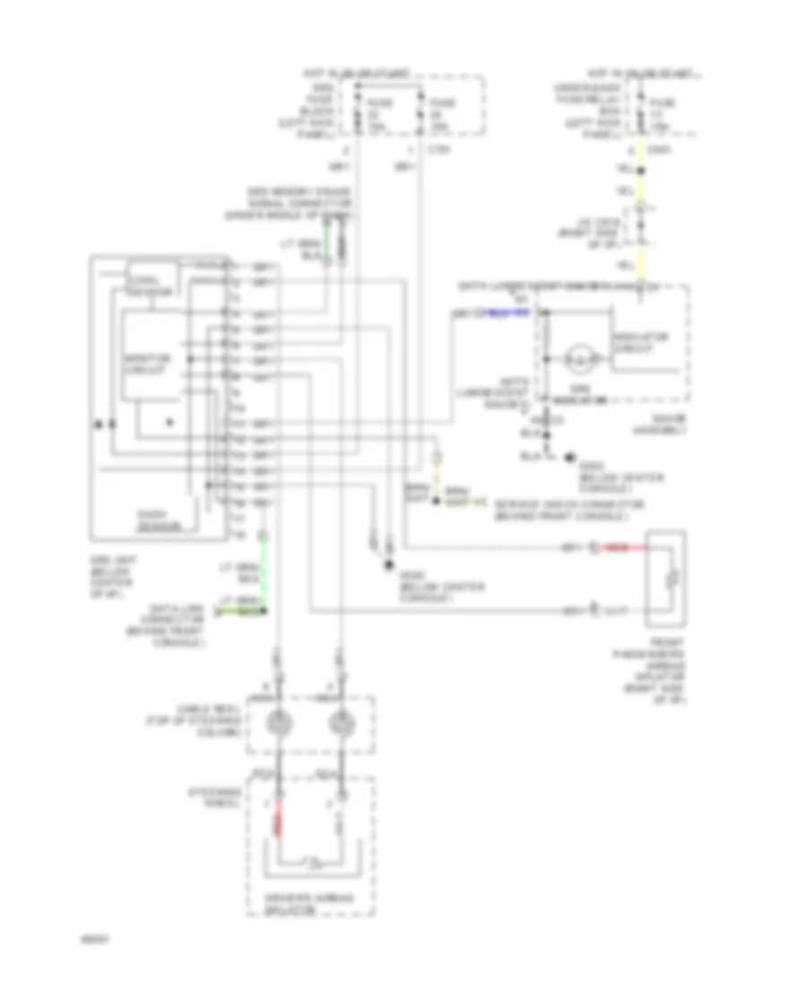 Supplemental Restraint Wiring Diagram for Honda Prelude S 1994