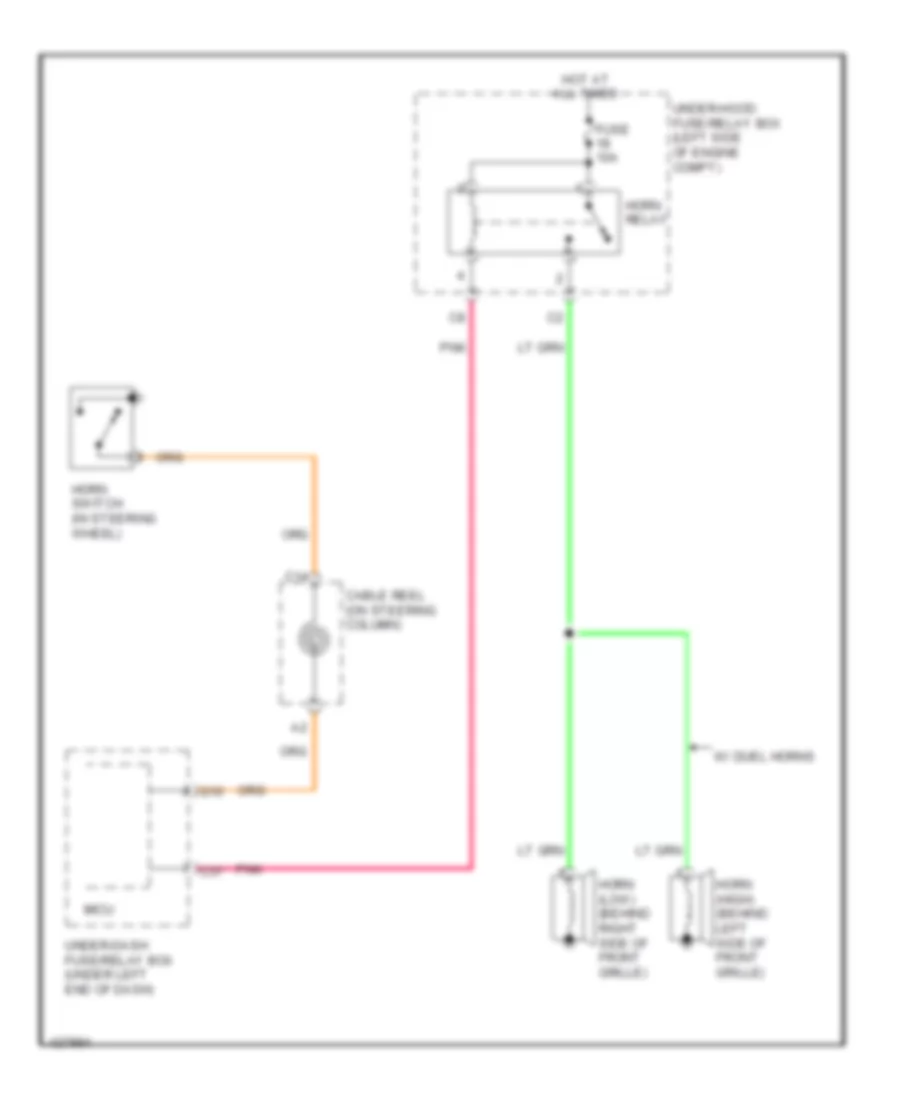 Horn Wiring Diagram Except Hybrid for Honda Civic Natural Gas 2014
