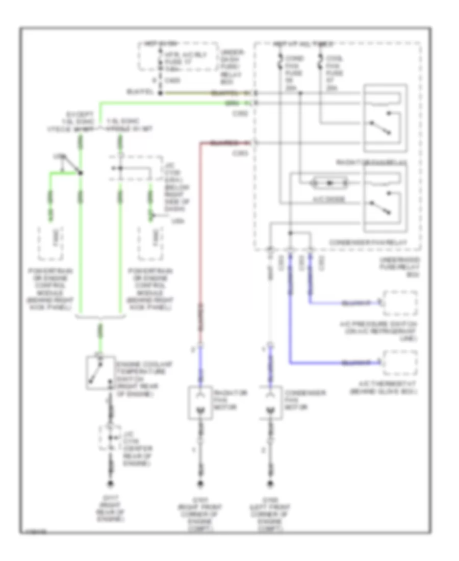 Cooling Fan Wiring Diagram for Honda Civic CX 1999