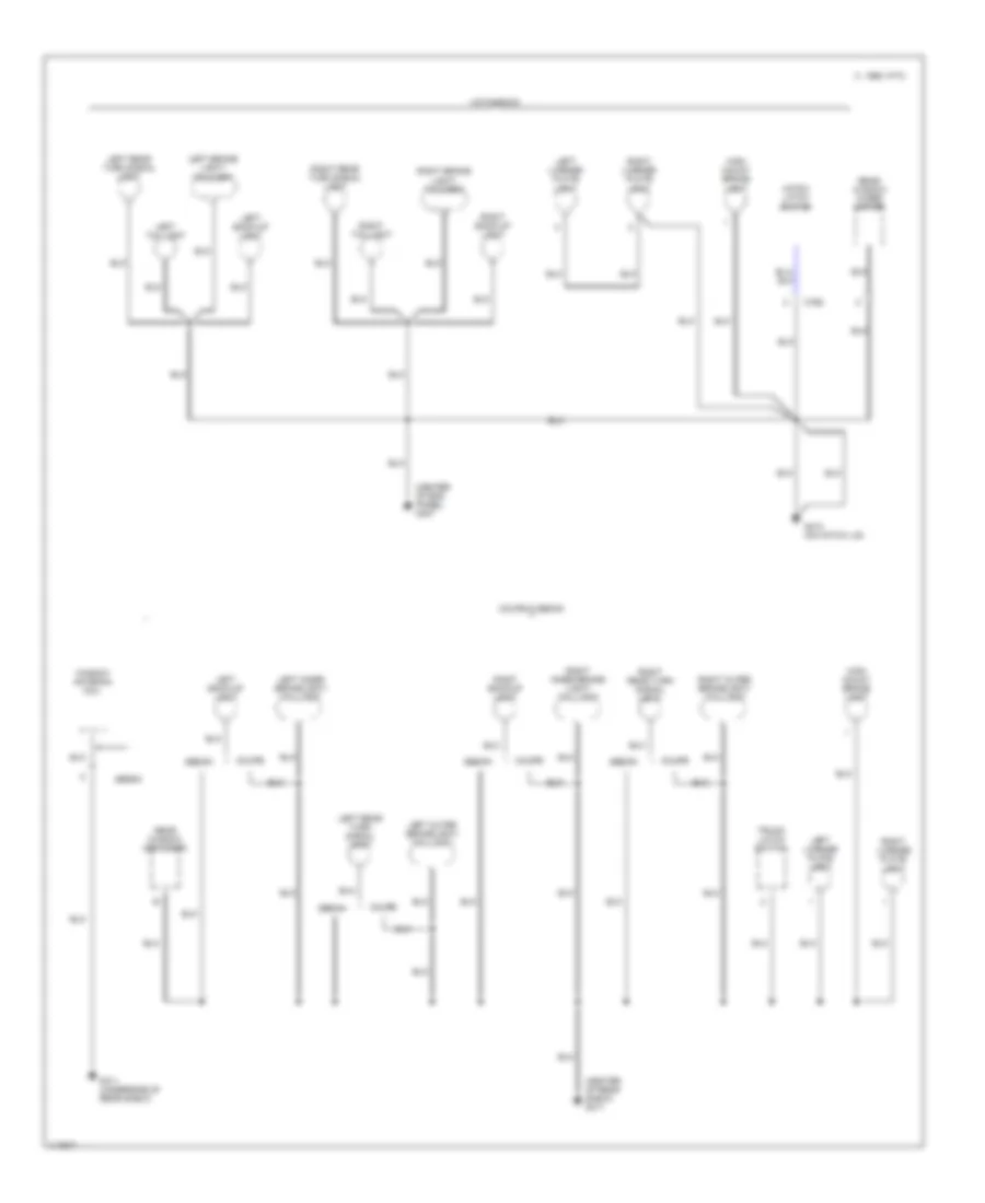 Ground Distribution Wiring Diagram 3 of 3 for Honda Civic CX 1999