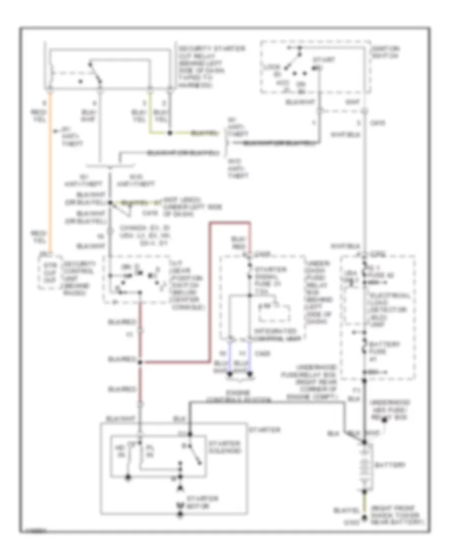 Starting Wiring Diagram, with AT for Honda Civic CX 1999