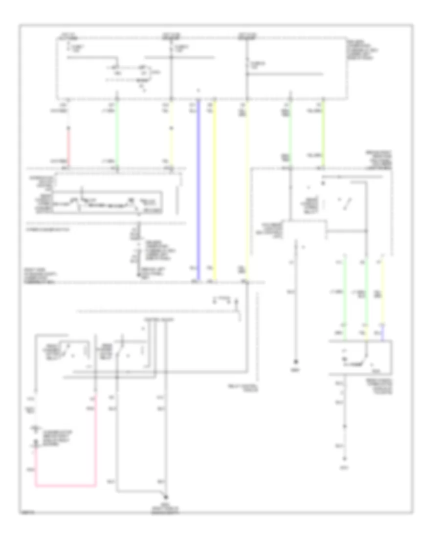 Электросхема заднего стеклоочистителя дворника и омывателя для Honda Odyssey LX 2007