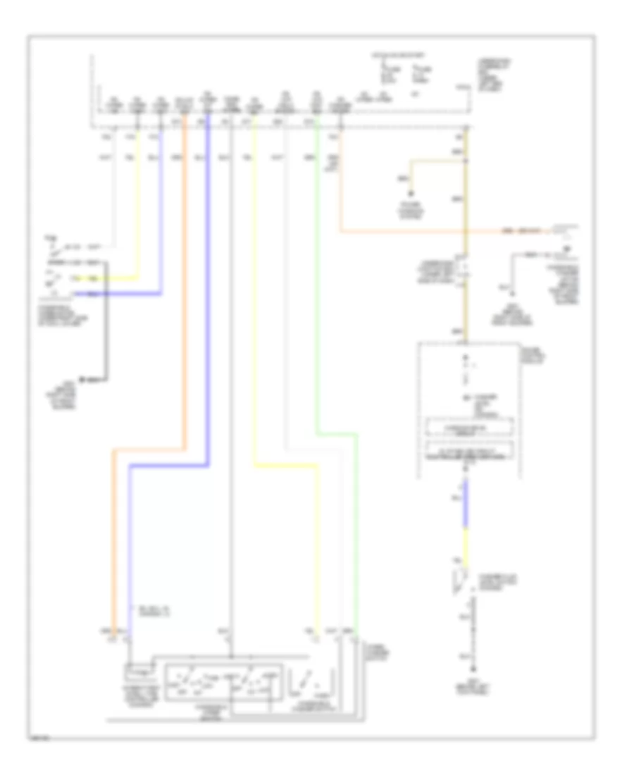 Электросхема передних стеклоочистителей дворников и омывателя лобового стекла, Кроме Гибрида для Honda Civic EX 2008