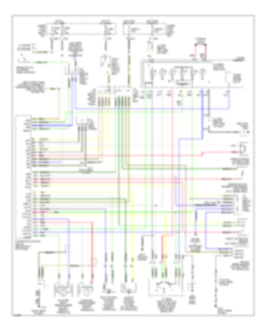 A T Wiring Diagram Except HX for Honda Civic DX 1999